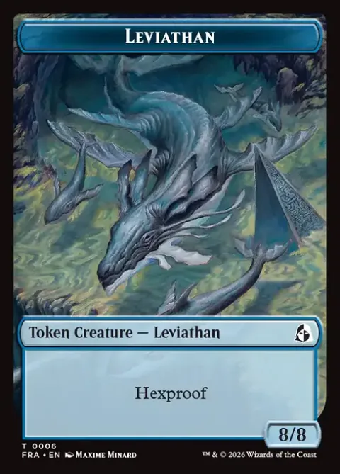 Leviathan Token (U 8/8) // Beast Token (G 4/4 Trample)