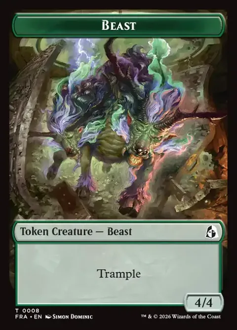 Beast Token (G 4/4 Trample) // Forest Tentacle Token (G 3/3)