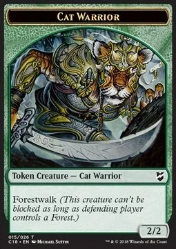 Cat Warrior Token (G 2/2) // Thopter Token (A 1/1)