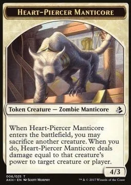 Heart-Piercer Manticore Token / Warrior Token (W 1/1 Vigilance)