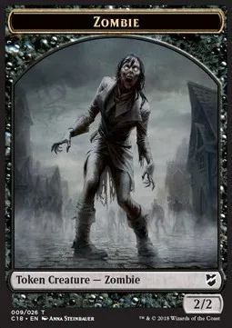 Zombie Token (B 2/2) // Angel Token (W 4/4)
