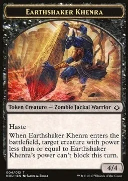 Earthshaker Khenra Token / Zombie Token (B 2/2)