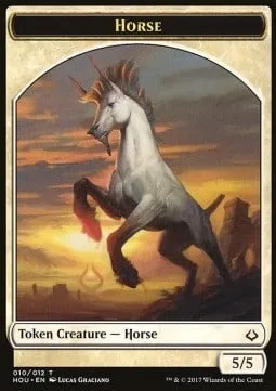 Horse Token (W 5/5) / Zombie Token (B 2/2)