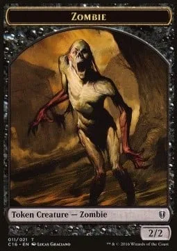Zombie Token (B 2/2) // Elf Warrior Token (G 1/1)