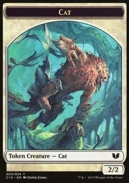 Cat Token (W 2/2) / Zombie Token (B 2/2)