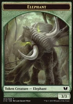 Zombie Token (B 2/2) // Elephant Token (G 3/3)