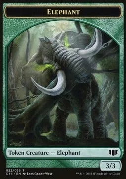 Elephant Token (G 3/3) / Elf Warrior Token (G 1/1)