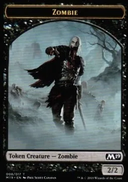 Zombie Token (B 2/2) // Goblin Token (R 1/1)