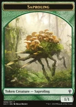 Saproling Token (G 1/1) // Elf Knight Token (GW 2/2)