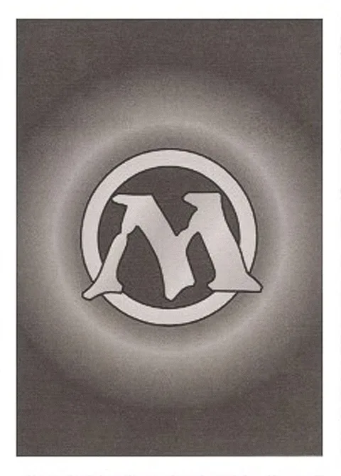 M  White Border - M and Circle White - Grey Filler Card