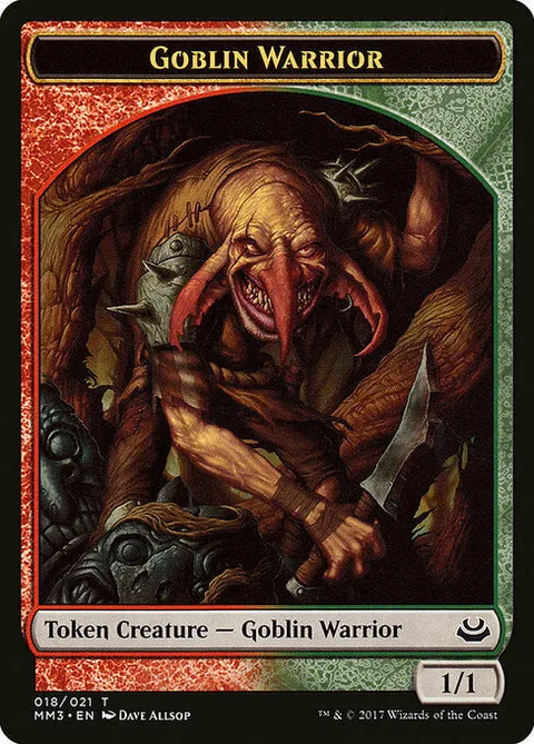 Goblin Warrior Token (Red and Green 1/1)