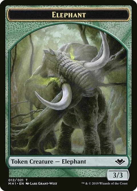 Elephant Token (Green 3/3)