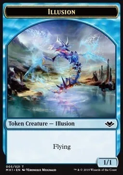 Illusion Token (U 1/1 Flying) // Squirrel Token (G 1/1)