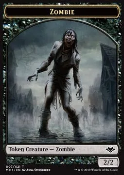 Zombie Token (B 2/2) // Squirrel Token (G 1/1)
