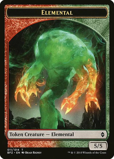 Elemental Token (Green and Red 5/5)
