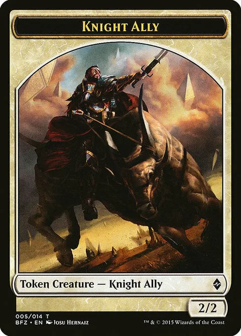 Knight Ally Token (White 2/2)
