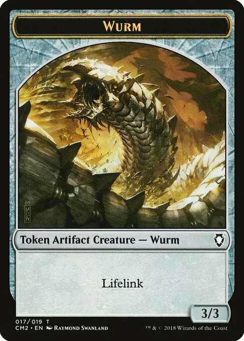 Wurm Token (Artifact 3/3 Lifelink)