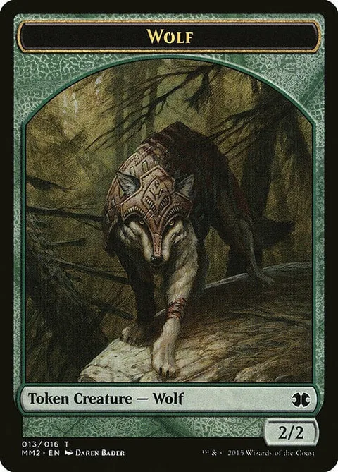 Wolf Token (Green 2/2)