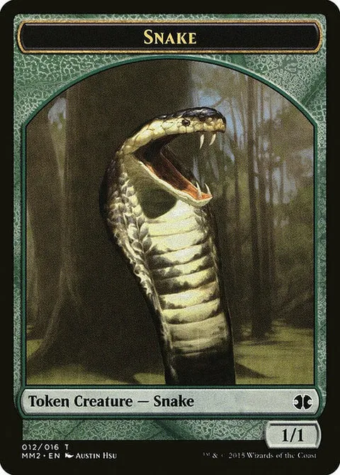 Snake Token (Green 1/1)