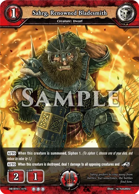 Sahrg, Renowned Bladesmith