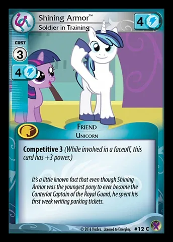 Shining Armor *Soldier in Training*