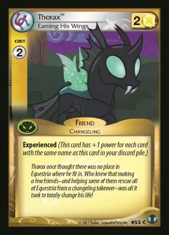 Thorax *Earning His Wings*
