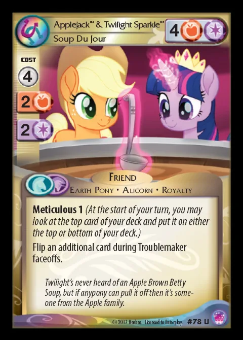Applejack & Twilight Sparkle *Soup Du Jour*