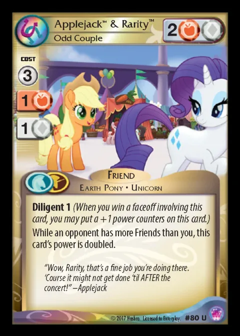Applejack & Rarity *Odd Couple*