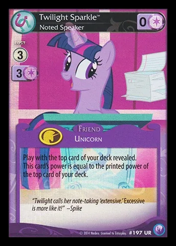 Twilight Sparkle *Noted Speaker*