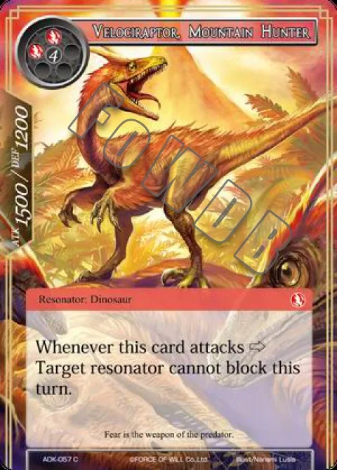 Velociraptor, Mountain Hunter