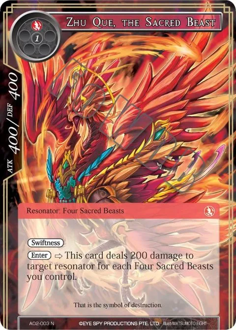Zhu Que, the Sacred Beast