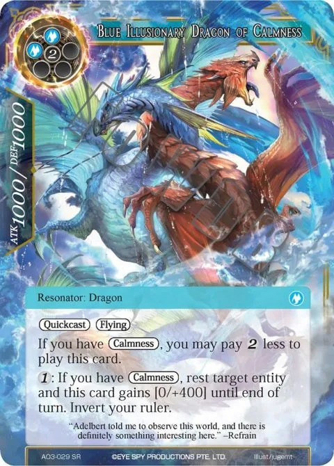 Blue Illusionary Dragon of Calmness