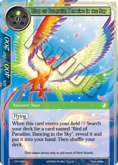 Bird of Paradise, Dancing in the Sky