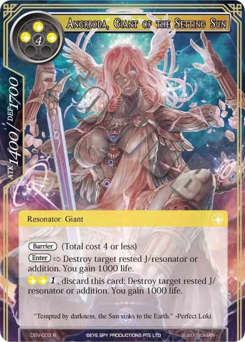 Angrboda, Giant of the Setting Sun
