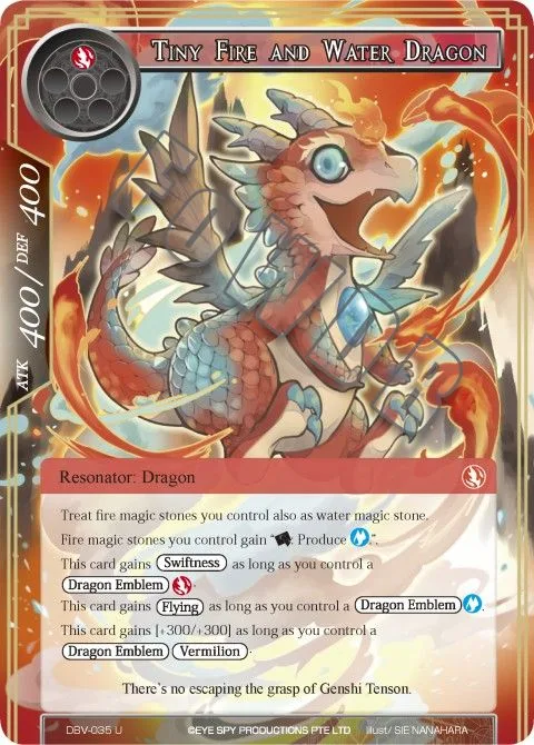 Tiny Fire and Water Dragon