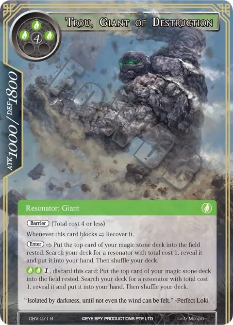 Trou, Giant of Destruction