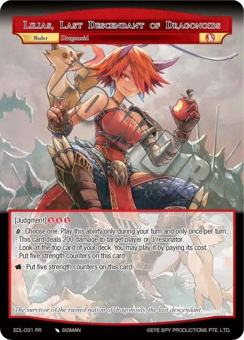Lilias, Last Descendant of Dragonoids