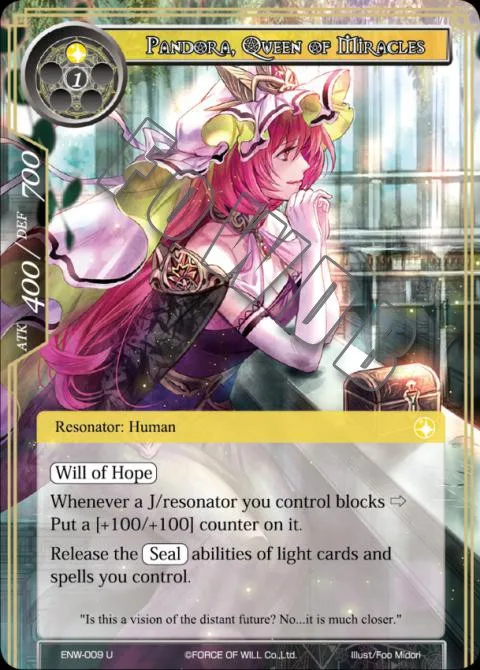Pandora, Queen of Miracles