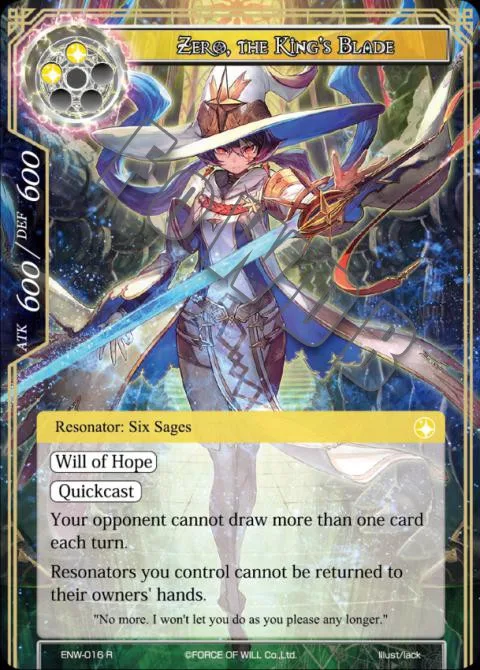 Zero, The King's Blade
