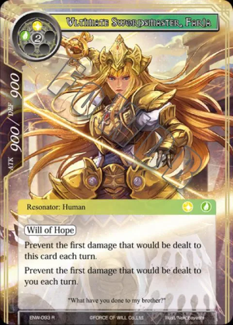 Ultimate Swordsmaster, Faria