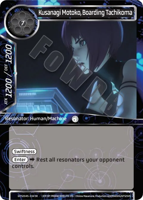 Kusanagi Motoko, Boarding Tachikoma