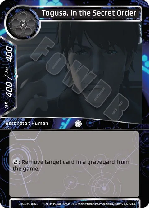 Togusa, in the Secret Order