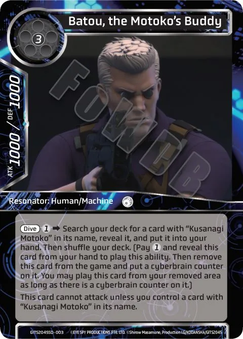 Batou, the Motoko's Buddy