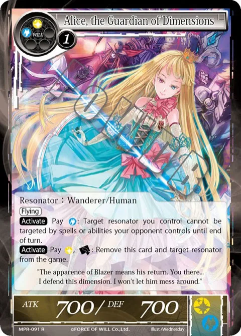 Alice, the Guardian of Dimensions