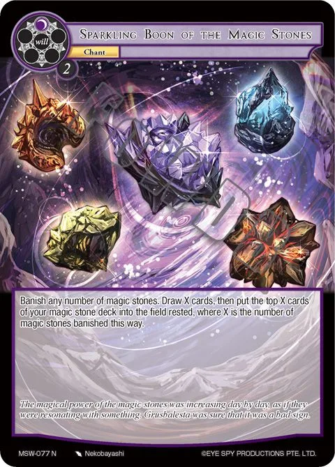 Sparkling Boon of the Magic Stones