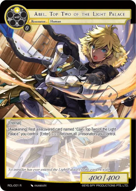 Abel, Top Two of the Light Palace