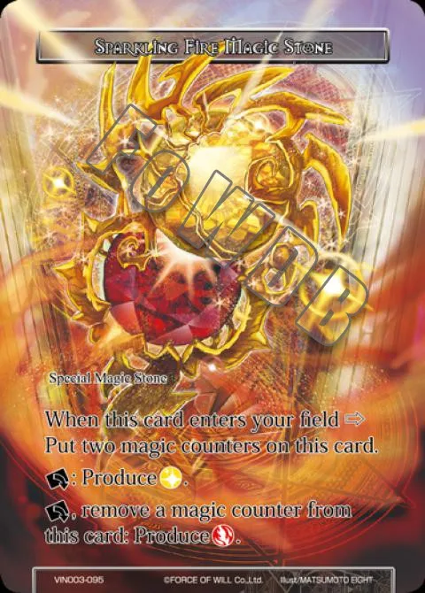 Sparkling Fire Magic Stone