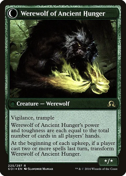 Sage of Ancient Lore / Werewolf of Ancient Hunger – Rückseite