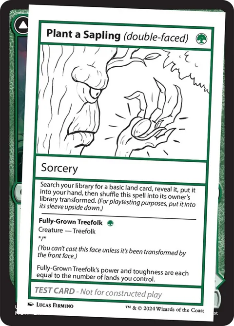 Plant a Sapling // Fully-Grown Treefolk – Vorderseite