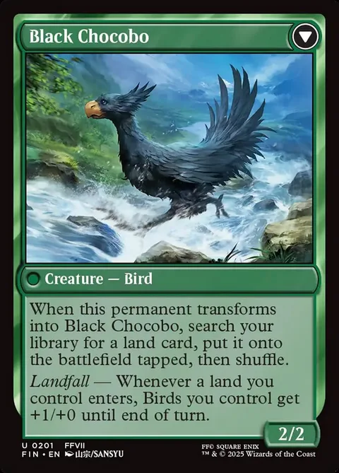 Sidequest: Raise a Chocobo // Black Chocobo – Rückseite